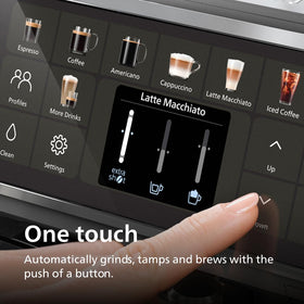 Color display guiding quick customization of strength and volume.