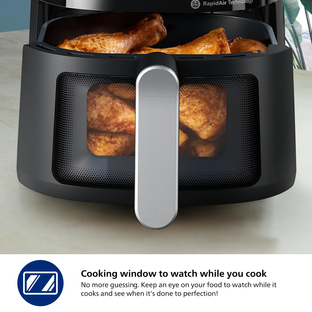 Philips Air Fryer 2000 Series 6.6-quart capacity ideal for family meals.