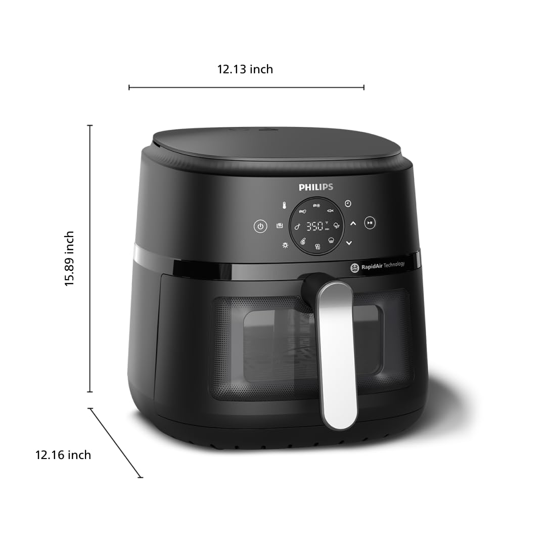 Philips Air Fryer 2000 Series rapidair design enables crispy exterior with less oil.