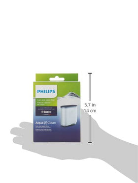 Philips AquaClean calcium removal micro-porous filter helps prevent buildup in water system.