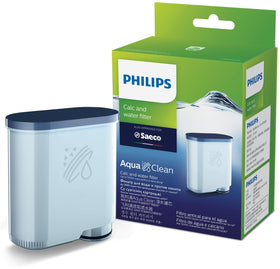 Philips AquaClean filter package ready for easy espresso machine setup.