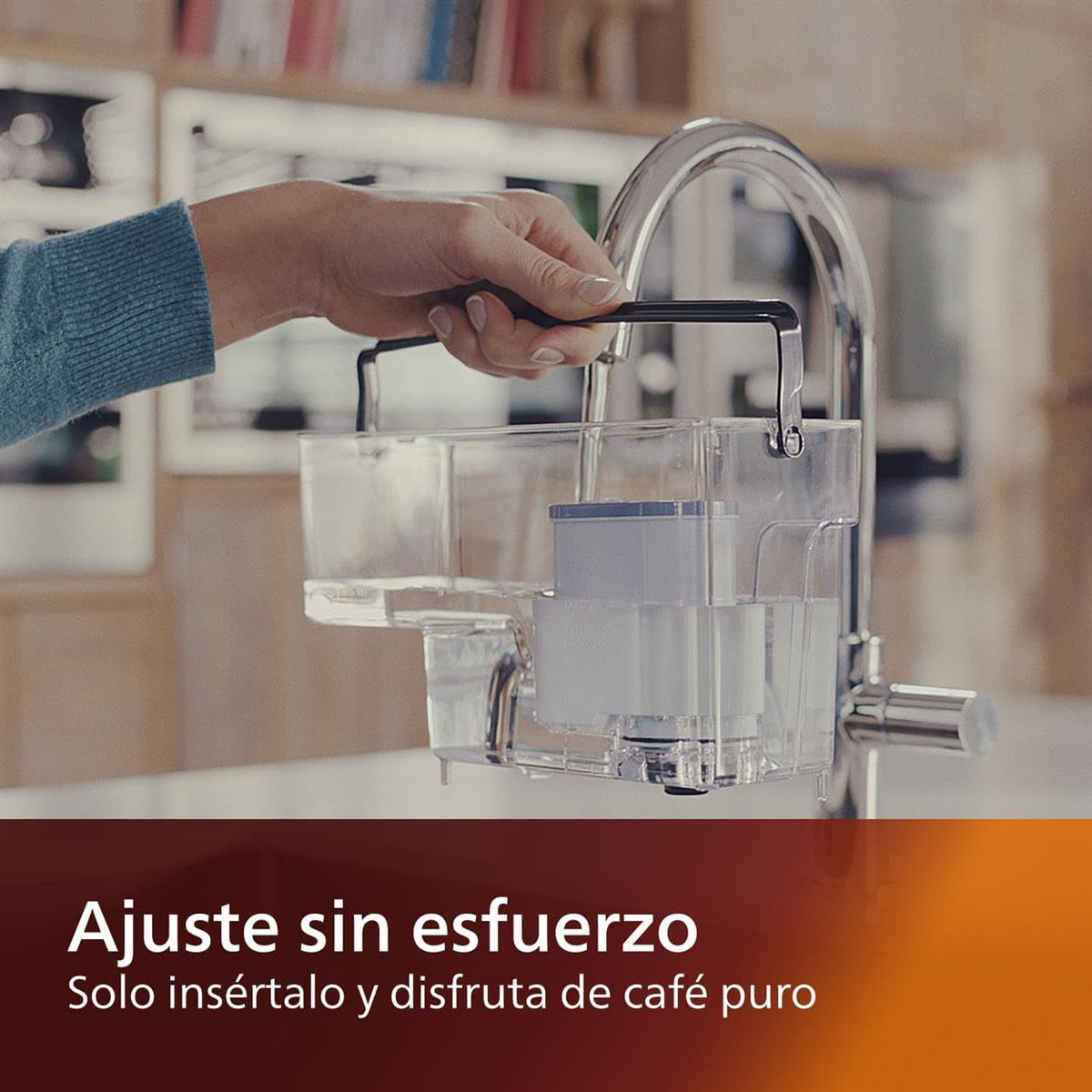 Philips AquaClean filter preserves coffee flavor by reducing mineral interference.