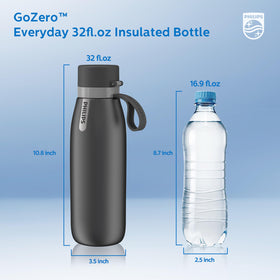 PHILIPS GoZero bottle shows cold water retention for 24 hours.