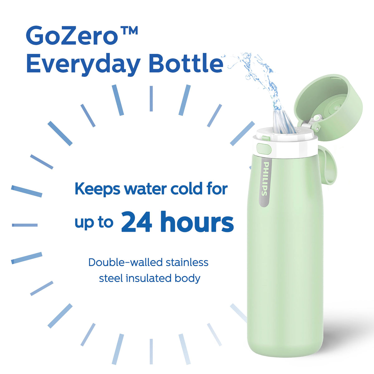 Philips GoZero Everyday mouthpiece sip supports one-handed use
