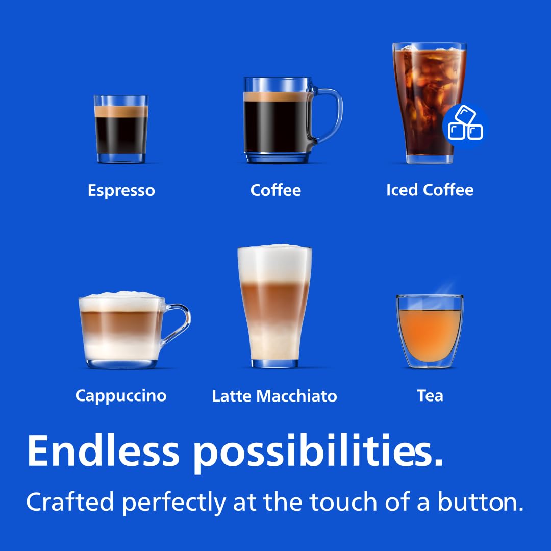 LatteGo milk system frothing action for cafe-style drinks at home.