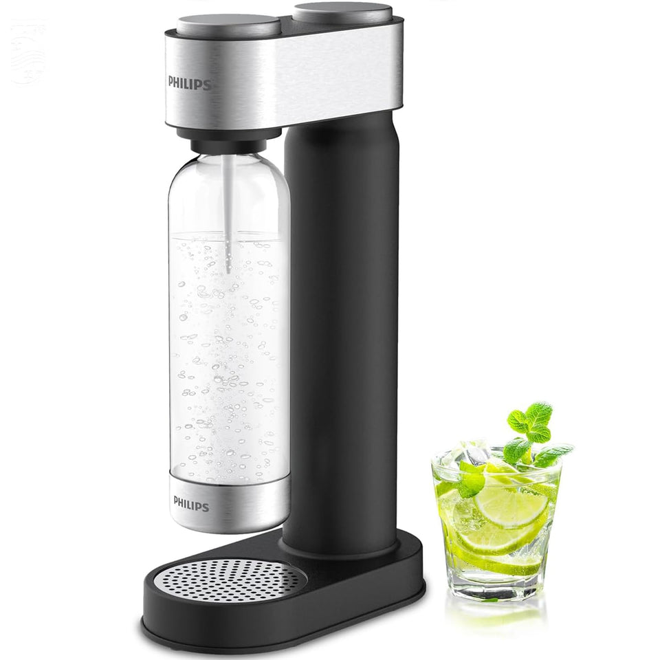 Philips Soda Streaming Machine bottle pour shows refreshing fizz for home hydration