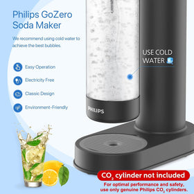 Philips Sparkling Water Maker ADD4901BKOQ-37 side view.