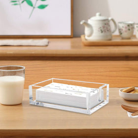 Phineoly acrylic napkin holder on dining table for versatile use.