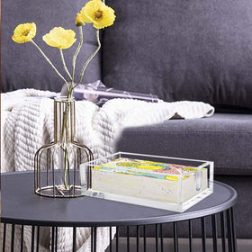 Phineoly acrylic napkin holder open U-shape for quick removal.