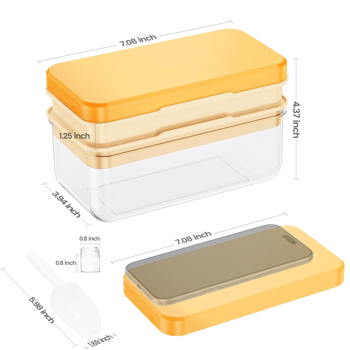 PHINOX compact trays fit small freezers while saving space.