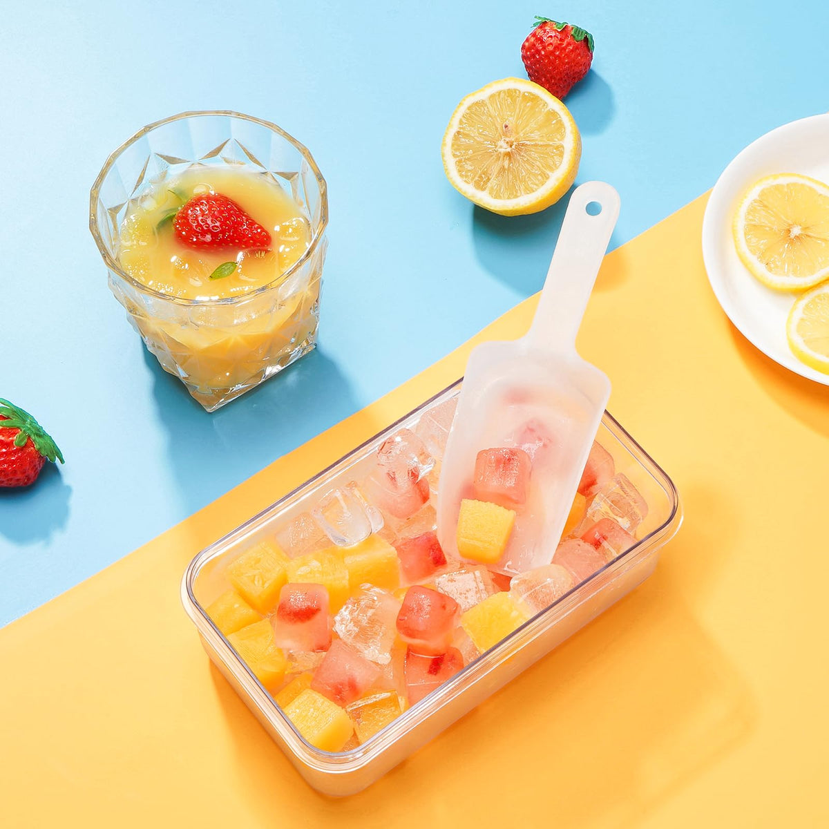 PHINOX flavored ice ideas: fruit cubes for drinks