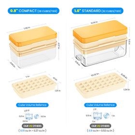 PHINOX ice bin with lid enhances organization in the freezer.