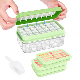PHINOX ice cube tray with lid for easy release and organized freezer storage.