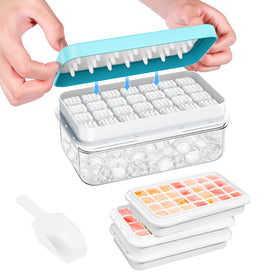 PHINOX ice tray with lid and bin assembly for neat freezer organization.