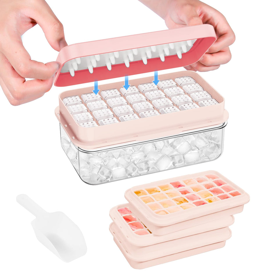 PHINOX ice tray with lid-bin for neat, spill-free ice storage.