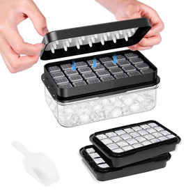 PHINOX ice tray with lid and bin for organized freezer storage