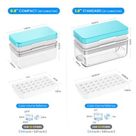 PHINOX ice tray releases cubes quickly for faster freezing results.