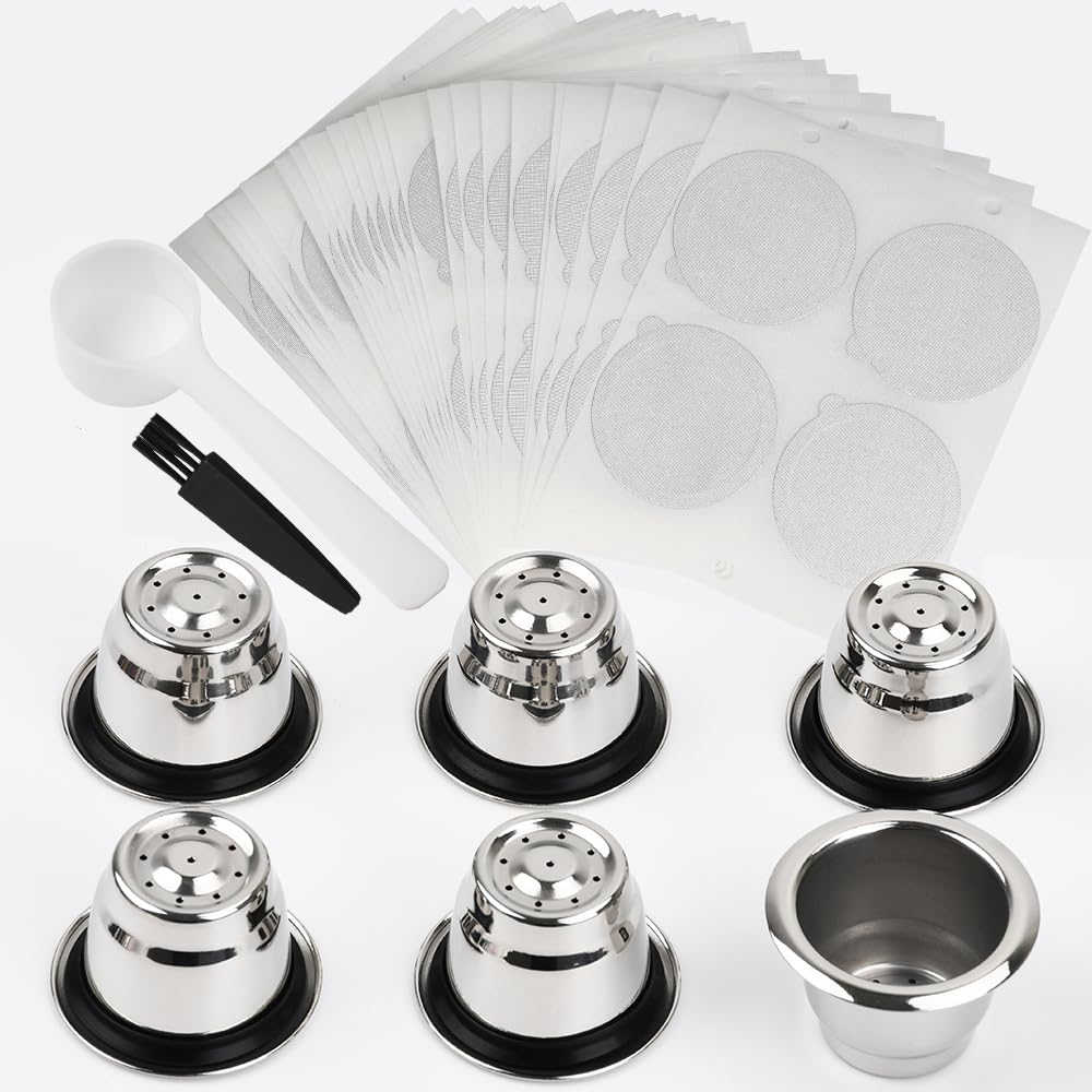 PHMEZLF reusable capsules for espresso pods show eco-friendly metal design improving sustainability.