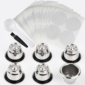 PHMEZLF reusable capsules for espresso pods show eco-friendly metal design improving sustainability.