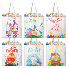 Photect Easter tote bags 6pc designs with bunny prints for gifting.