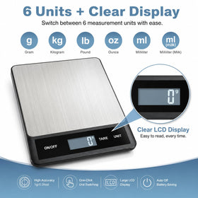 PHX Grove 33LB scale 1g precision ensures accurate portioning for various recipes.