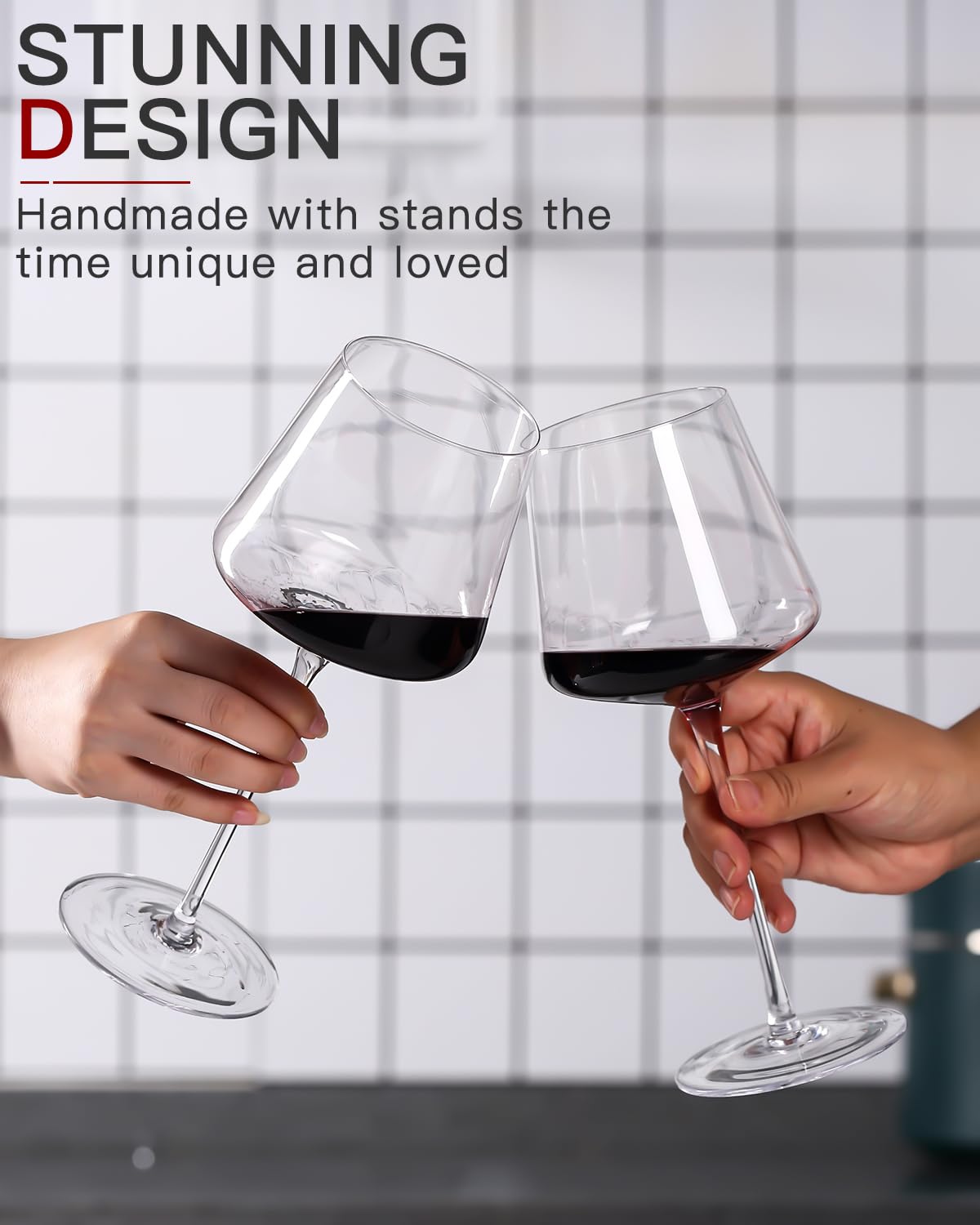 Physkoa hand-blown wine glasses offer unique sparkle and artisanal durability for everyday use.