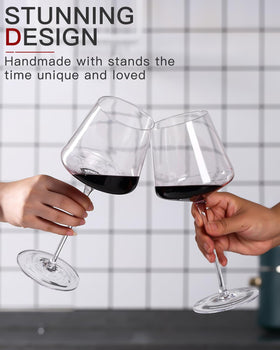 Physkoa hand-blown wine glasses offer unique sparkle and artisanal durability for everyday use.