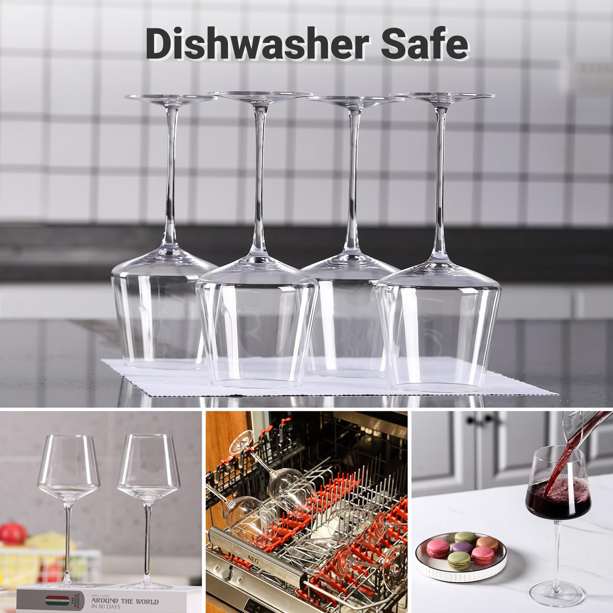 Physkoa lead-free crystal wine glasses deliver clarity and durability