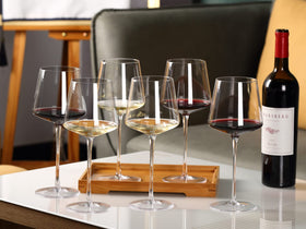 Physkoa long-stem wine glasses offer balance and elegance