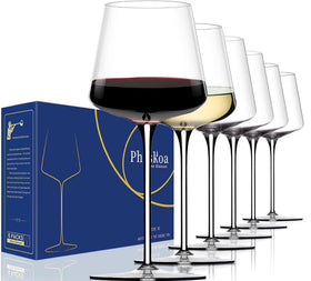 Physkoa white wine glass with square bowl and long stem enhances modern dining elegance.