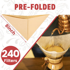Phyyixs Chemex-compatible cone filter for balanced, smooth brews.