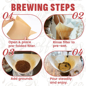 Phyyixs eco-friendly coffee filter is compostable after use.