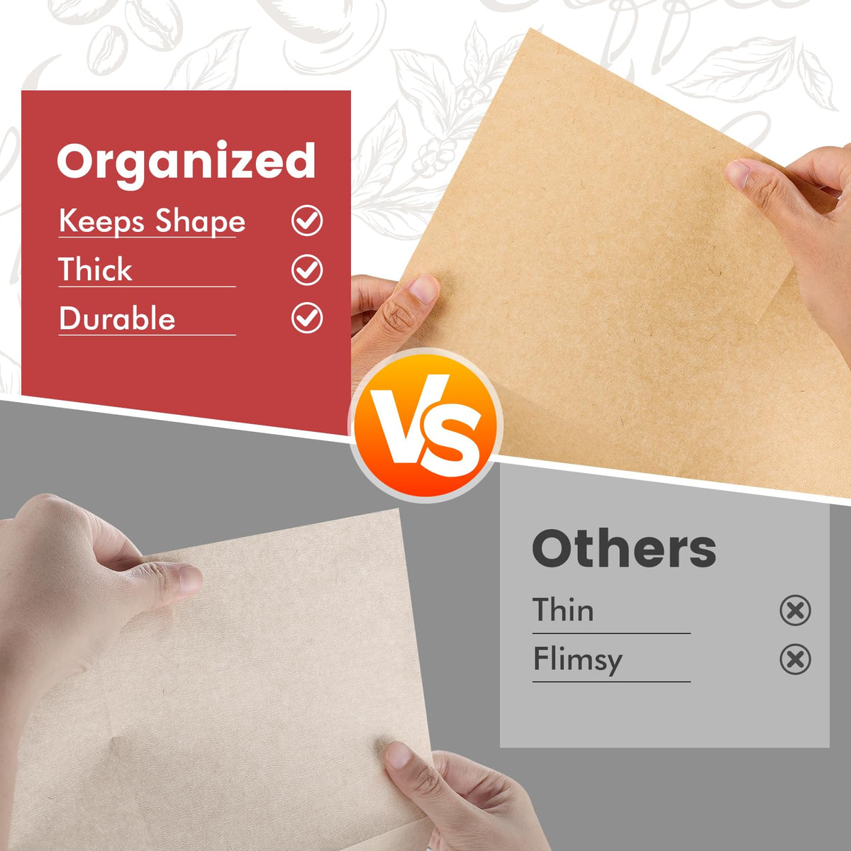 Phyyixs long-fiber paper filter delivers even extraction and clarity.