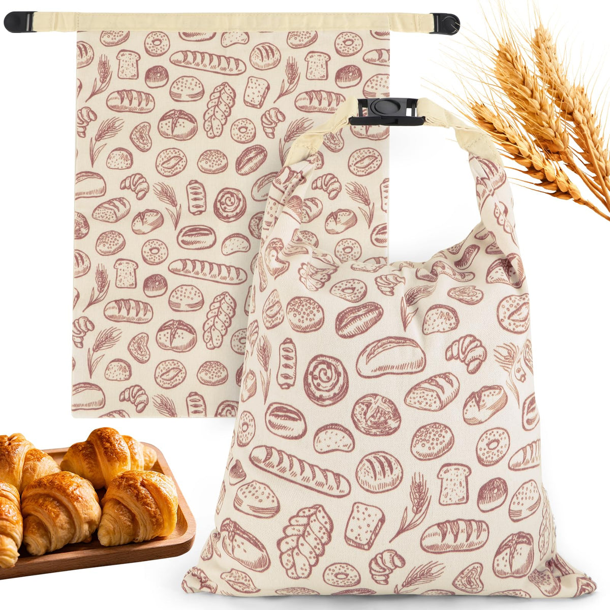 PICcircuit beeswax bread bag 13x17 pack keeps bread fresh and breathable