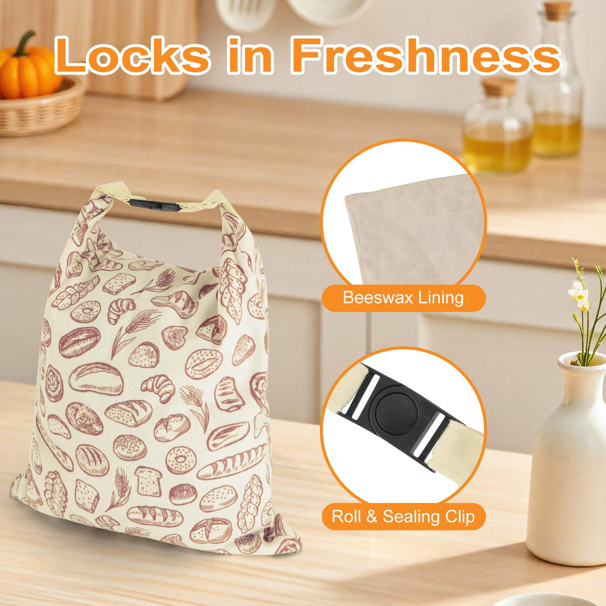PICcircuit bread bag buckle closure for secure reusable storage
