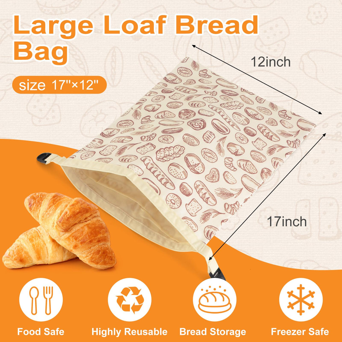 Fold flat design of PICcircuit bread bag saves cupboard space