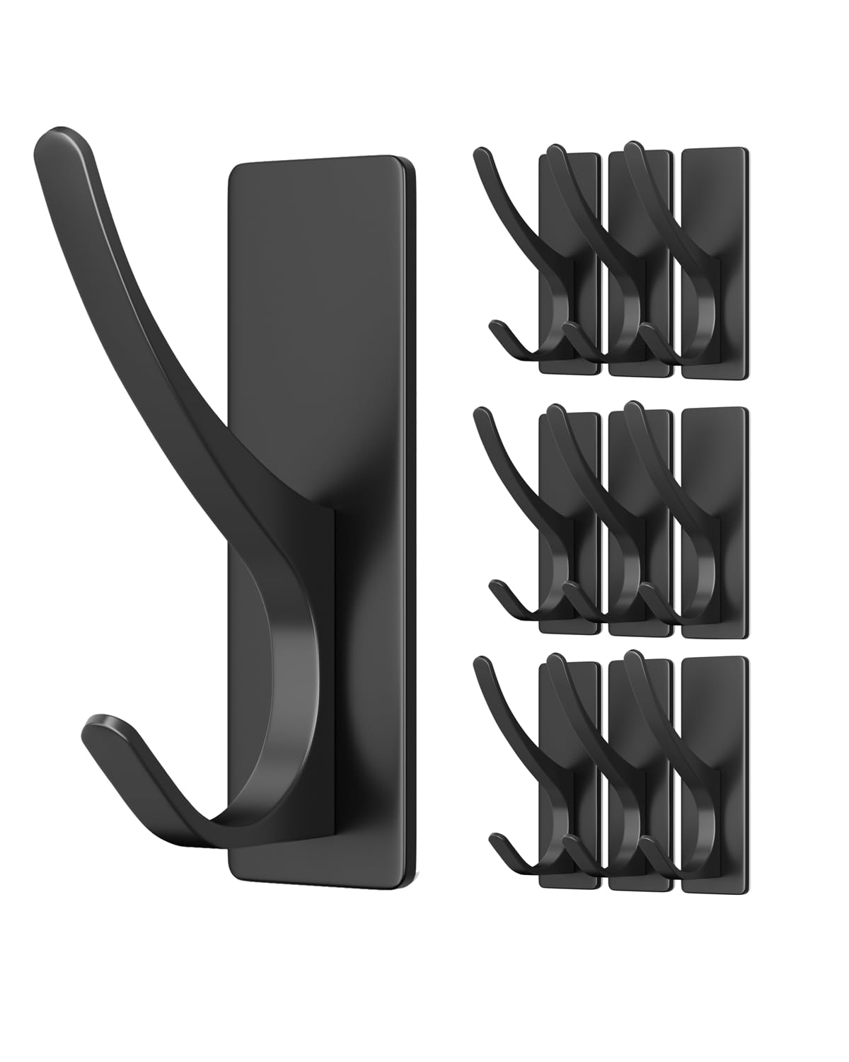 Pickpiff 10-pack matt black hook towel for bathroom organization