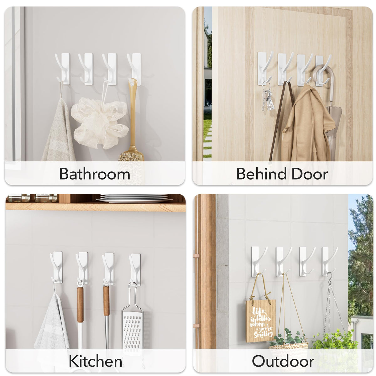 Pickpiff wall hooks stay discreet, keeping entryways organized and tidy.