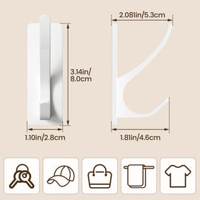 Pickpiff dual-hook design maximizes storage for utensils and hats in a kitchen.