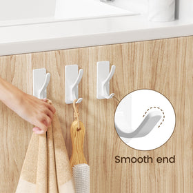 Pickpiff rust-resistant stainless hook resists moisture in wet bathrooms and kitchens.