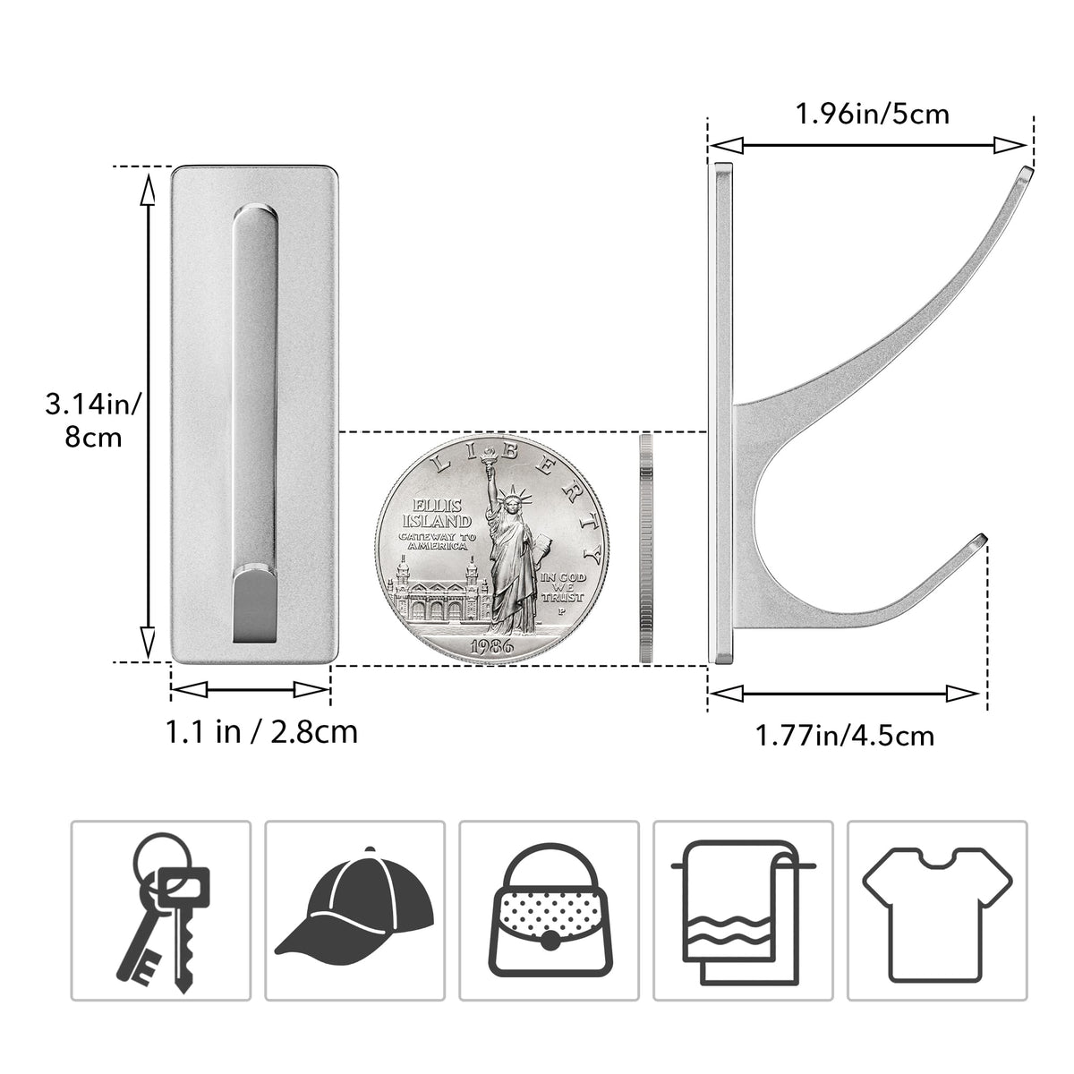 Pickpiff bathroom hook resists moisture for long-lasting use