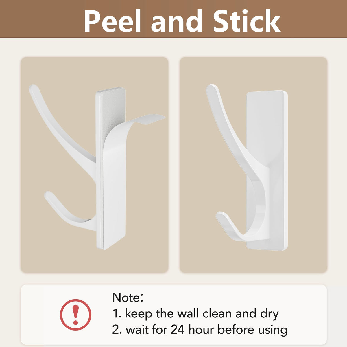Pickpiff 10-pack white hooks provide affordable extra storage.