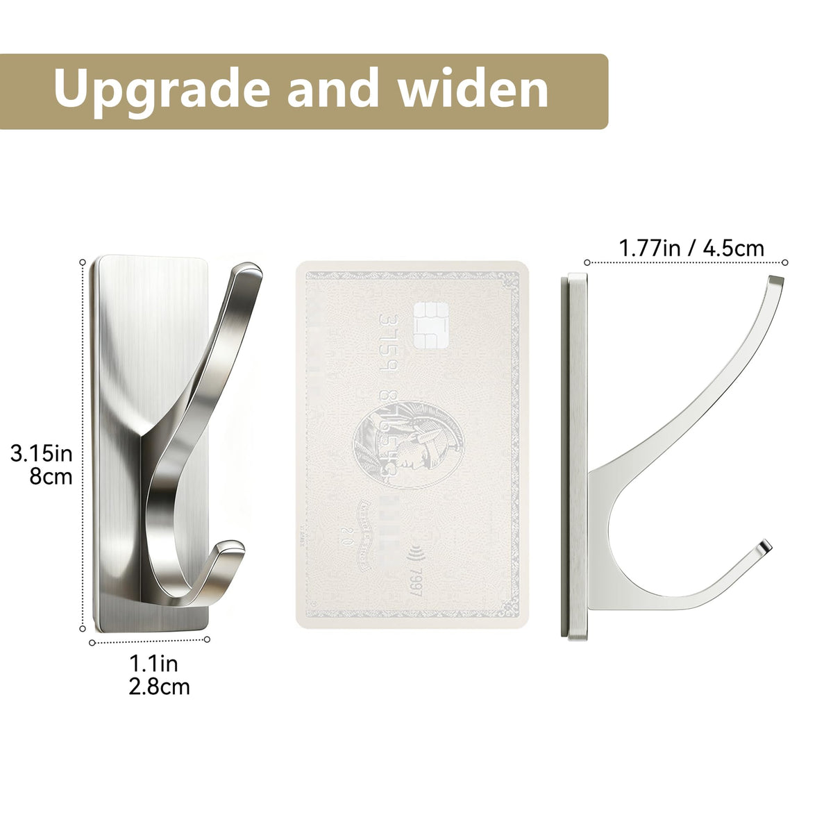 Pickpiff wall hook in kitchen for towels and utensils, no drilling required.