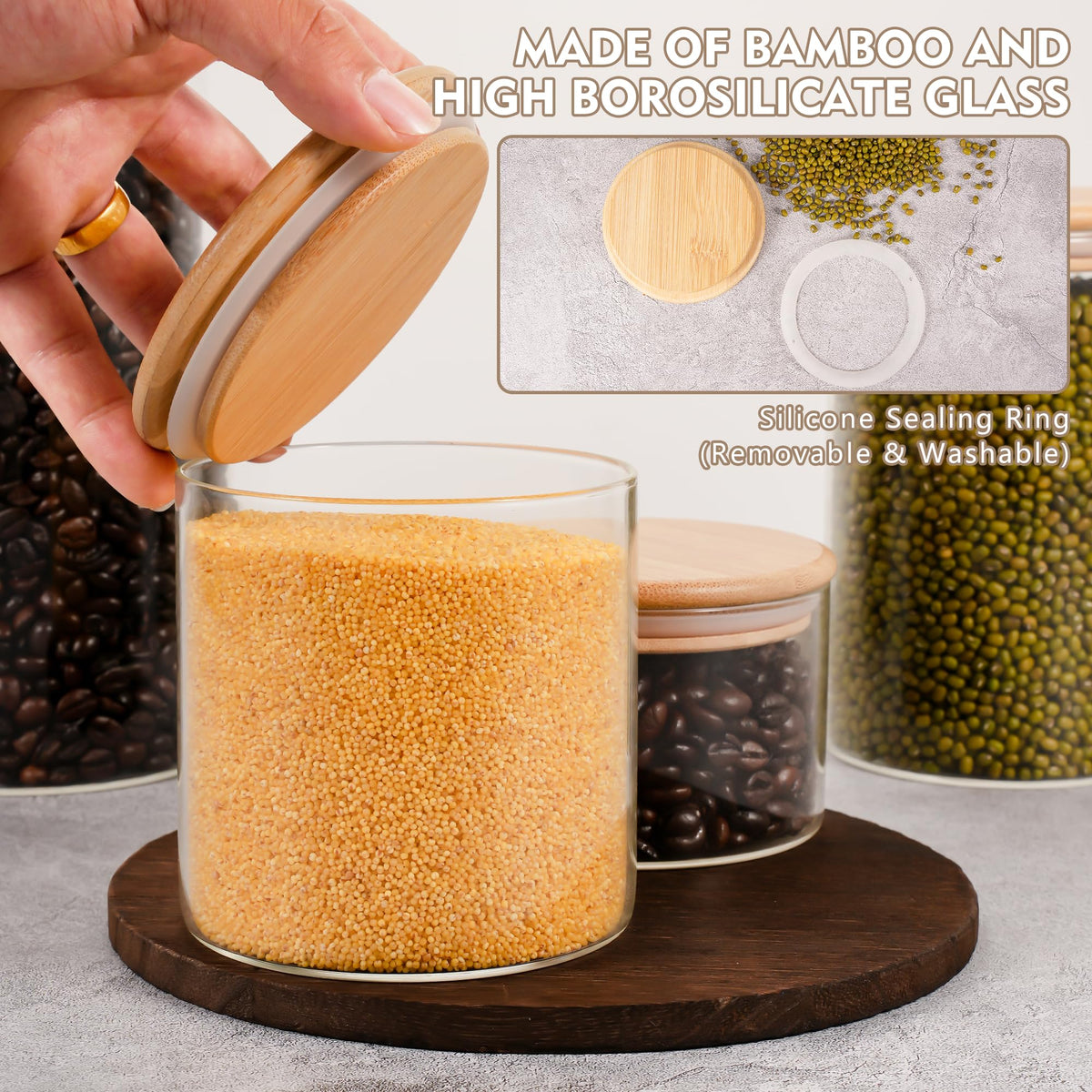 Piconesper bamboo lid detail highlighting natural seal
