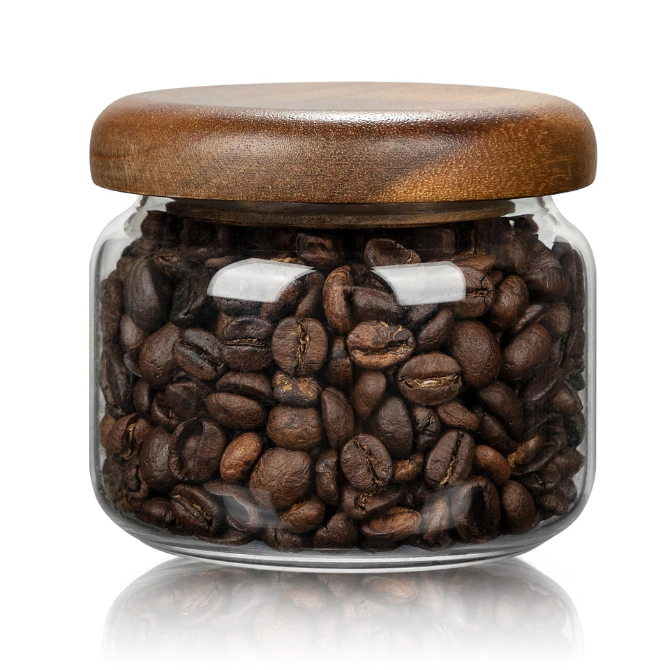 Piconesper small glass jar front view for pantry organization.