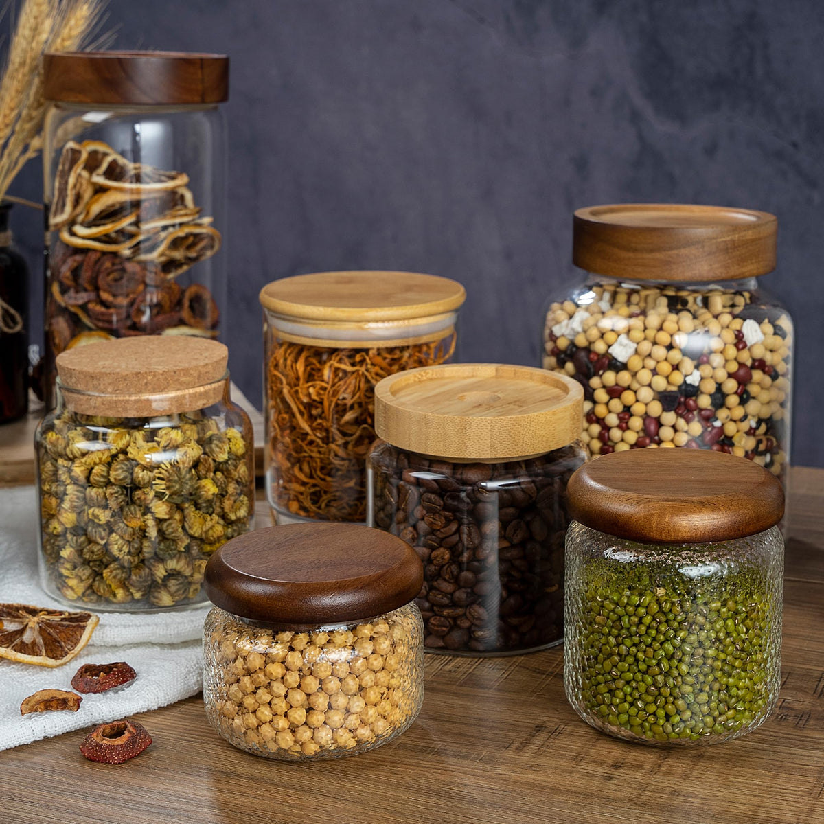 Piconesper pantry canister keeps tea, cereals, and spices organized