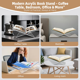 PIDINUK crystal-clear acrylic finish keeps books neat and accessible.