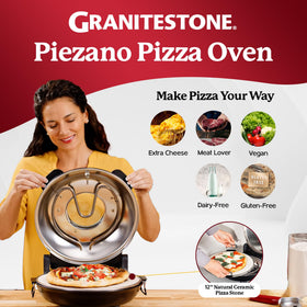 PIEZANO ceramic stone removable for easy cleaning after baking