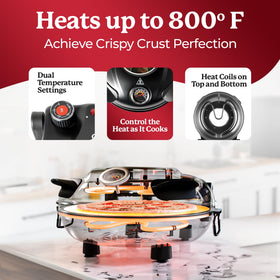 PIEZANO top and bottom heat control for even browning