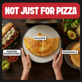 PIEZANO XL pizza-oven-removable-stone-cleaning demonstrates removable stone for simple maintenance.